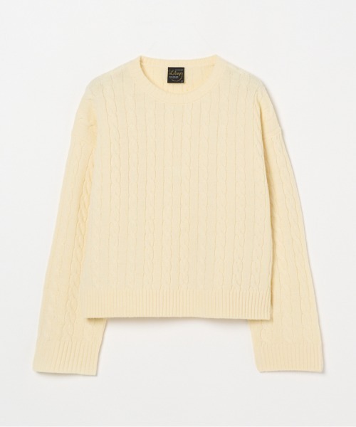 Letroyes(ルトロワ)の「CABLE CREW NECK KNIT(ニット/セーター・レディース・アイボリー/チャコールグレー/ネイビー・1/2)」の9枚目の写真
