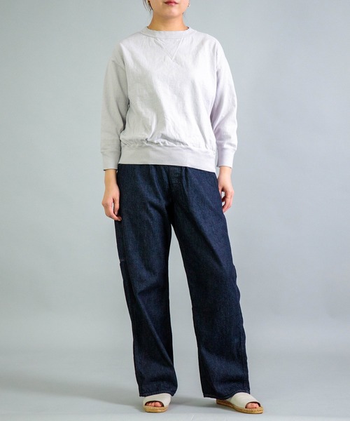 OMNIGOD（オムニゴッド）の「[OMNIGOD womens / オムニゴッド] ８/天竺 マニッシュトレーナー（スウェット・レディース・シルバー・FREE）」の3枚目の写真