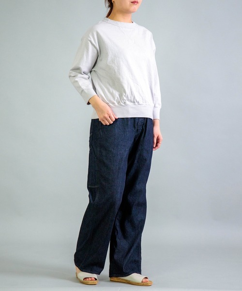OMNIGOD（オムニゴッド）の「[OMNIGOD womens / オムニゴッド] ８/天竺 マニッシュトレーナー（スウェット・レディース・シルバー・FREE）」の4枚目の写真