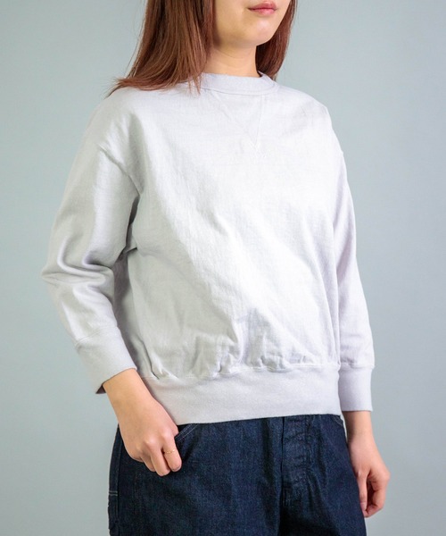 OMNIGOD（オムニゴッド）の「[OMNIGOD womens / オムニゴッド] ８/天竺 マニッシュトレーナー（スウェット・レディース・シルバー・FREE）」の2枚目の写真