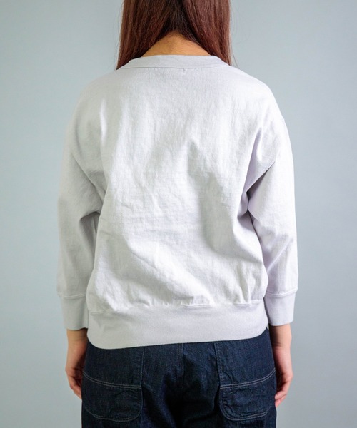 OMNIGOD（オムニゴッド）の「[OMNIGOD womens / オムニゴッド] ８/天竺 マニッシュトレーナー（スウェット・レディース・シルバー・FREE）」の9枚目の写真