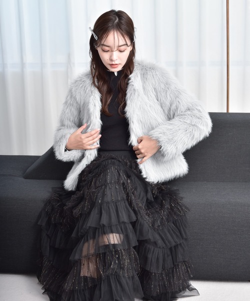 Nodress フェイクファージャケット 関税送料込[NO DRESS]ふわふわフェイクファーコート☆大人気