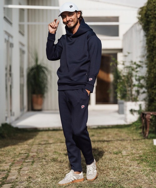 1minute 1second（ワンミニットワンセカンド）の「mpa4003-cardboard knit hoodie with heart patch パーカー(1M26H190)（パーカー・メンズ・ブラック/トップグレー/ネイビー・S/M/L/XL）」の11枚目の写真