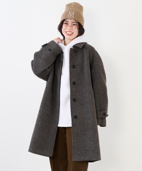 MICA&DEAL（マイカ＆ディール）の「裏起毛ビッグロゴフーディー（パーカー・レディース・チャコールグレー/ライトグレー/グレイッシュベージュ・FREE）」の5枚目の写真