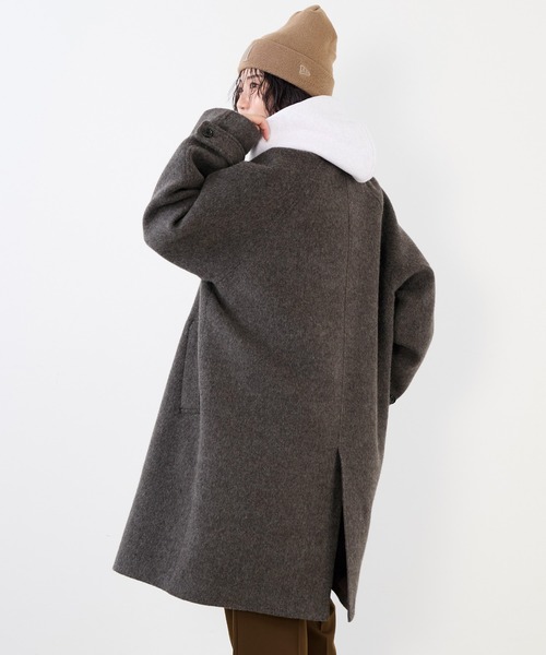 MICA&DEAL（マイカ＆ディール）の「裏起毛ビッグロゴフーディー（パーカー・レディース・チャコールグレー/ライトグレー/グレイッシュベージュ・FREE）」の8枚目の写真