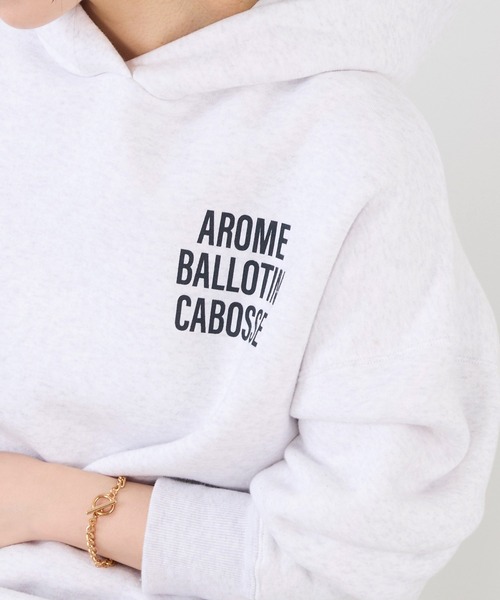 MICA&DEAL（マイカ＆ディール）の「裏起毛ビッグロゴフーディー（パーカー・レディース・チャコールグレー/ライトグレー/グレイッシュベージュ・FREE）」の9枚目の写真