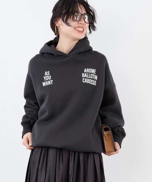 MICA&DEAL（マイカ＆ディール）の「裏起毛ビッグロゴフーディー（パーカー・レディース・チャコールグレー/ライトグレー/グレイッシュベージュ・FREE）」の20枚目の写真