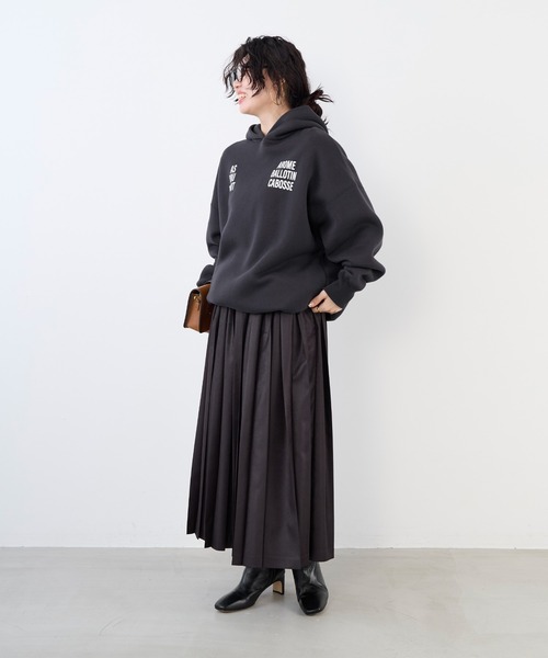 MICA&DEAL（マイカ＆ディール）の「裏起毛ビッグロゴフーディー（パーカー・レディース・チャコールグレー/ライトグレー/グレイッシュベージュ・FREE）」の21枚目の写真