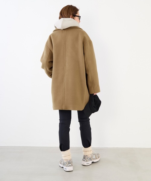 MICA&DEAL（マイカ＆ディール）の「裏起毛ビッグロゴフーディー（パーカー・レディース・チャコールグレー/ライトグレー/グレイッシュベージュ・FREE）」の18枚目の写真