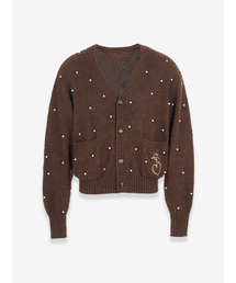 STEEPC（スティップ）の「ドーパミン*パールスタッズカーディガン_ブラウン（カーディガン/ボレロ）」