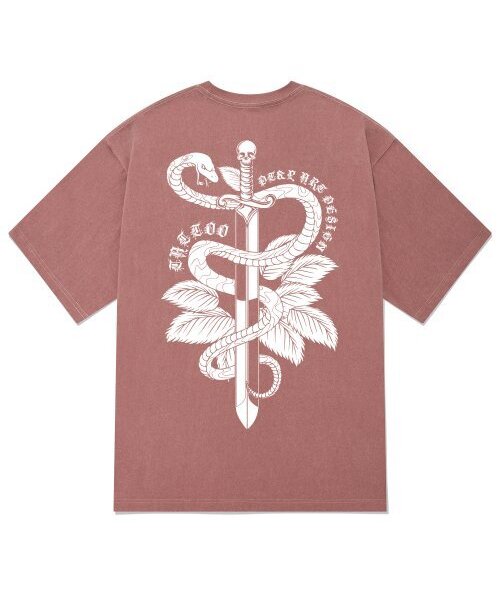 KAN6312(カン6312)の「KTPP0007 スネークピグメント半袖Tシャツ - ピンク(Tシャツ/カットソー・メンズ・その他・X-LARGE/MEDIUM/LARGE)」の1枚目の写真