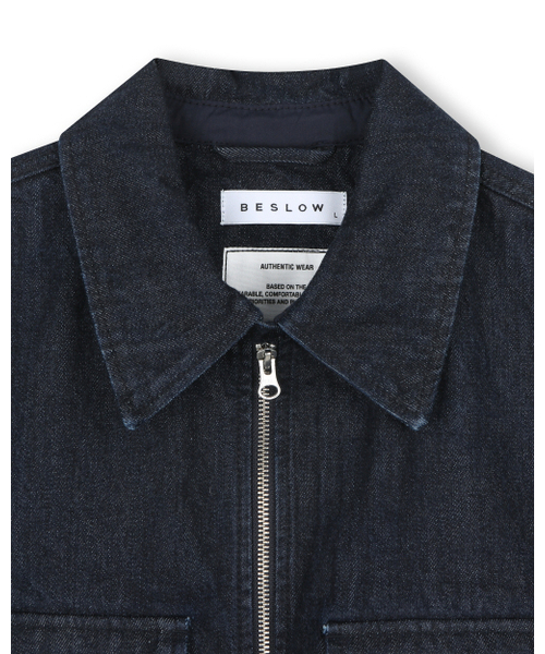 BESLOW（ビースロー）の「CONE MILL MILITARY ZIP-UP DENIM JACKET INDIGO（デニムジャケット・メンズ・その他・SMALL/LARGE/MEDIUM）」の16枚目の写真