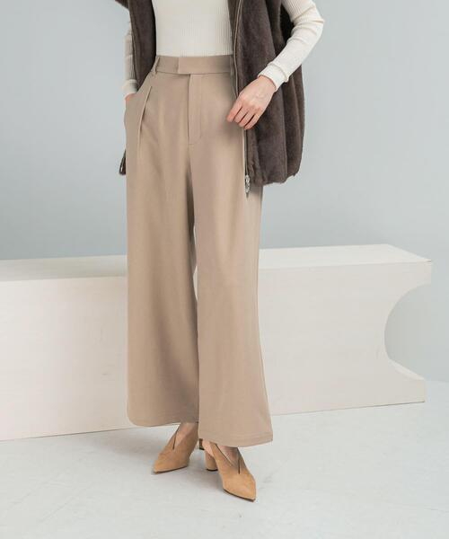 URBAN RESEARCH ROSSO WOMEN(アーバンリサーチ ロッソ)の「『UR TECH』ストレートスラックス(その他パンツ・レディース・ブラック/ベージュ・38/36)」の4枚目の写真