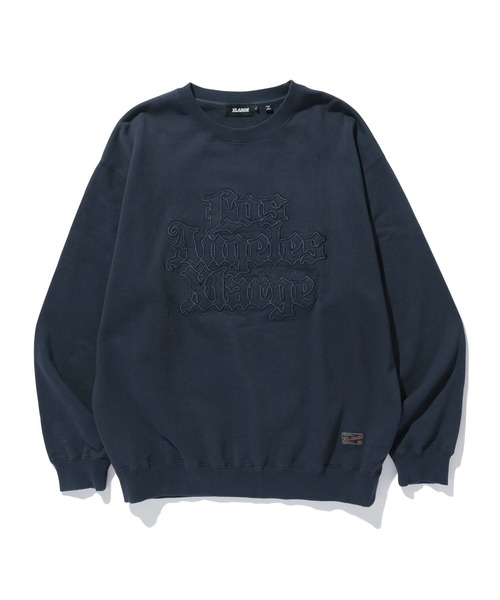 XLARGE（エクストララージ）の「PATCHED OLD ENGLISH CREWNECK SWEATSHIRT（スウェット・メンズ・ブラック/オリーブ/グレー/ネイビー・S/M/L/XL）」の22枚目の写真