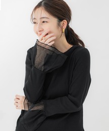 coca(coca) | 袖チュール切り替えトップス(Tシャツ/カットソー)