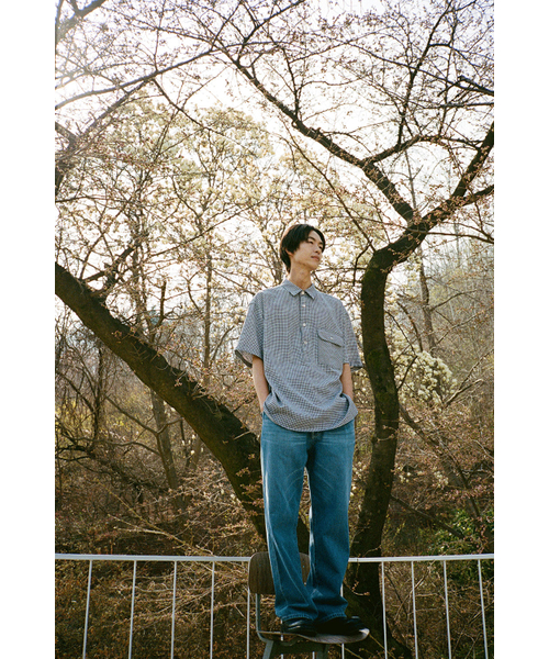 HORLISUN(ホーリーサン)の「Ophir Gingham Check Pullover Shirt Navy(シャツ/ブラウス・レディース・その他・SMALL/MEDIUM/LARGE)」の4枚目の写真