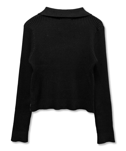 DAMISH(ダミシュ)の「ゴシッククロス刺繍ニットジップアップ_ブラック(ニット/セーター・レディース・ブラック・FREE)」の3枚目の写真