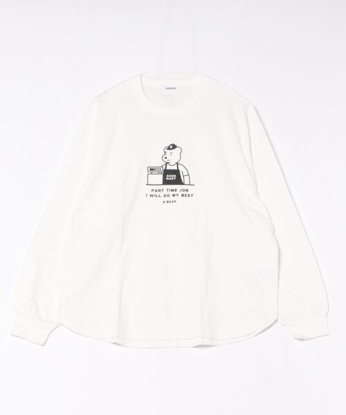 GENERATOR(ジェネレーター)の「GENERATOR/ジェネレーター G.BEAR L/S Tシャツ(Tシャツ/カットソー・レディース・ベージュ系その他/ブラック/ホワイト・F)」の1枚目の写真