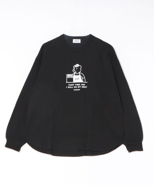 GENERATOR(ジェネレーター)の「GENERATOR/ジェネレーター G.BEAR L/S Tシャツ(Tシャツ/カットソー・レディース・ベージュ系その他/ブラック/ホワイト・F)」の2枚目の写真