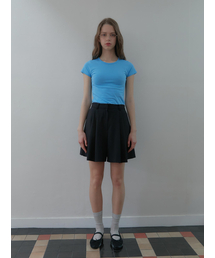 HETHERMENT（ヘザーメント）の「プリーツキュロットパンツ（ブラック）（その他パンツ）」