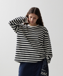 NAMERCLOTHING（ネイマークローディング）の「ORDINARY STRIPE LONGSLEEVE WHITE（Tシャツ/カットソー）」
