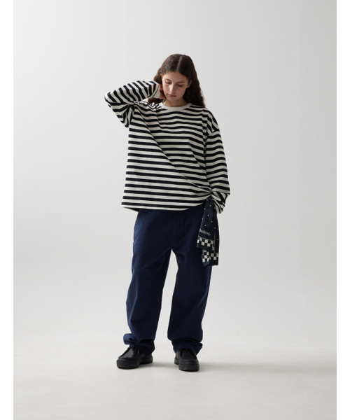 NAMERCLOTHING(ネイマークローディング)の「ORDINARY STRIPE LONGSLEEVE WHITE(Tシャツ/カットソー・レディース・その他・LARGE/X-LARGE/MEDIUM)」の2枚目の写真