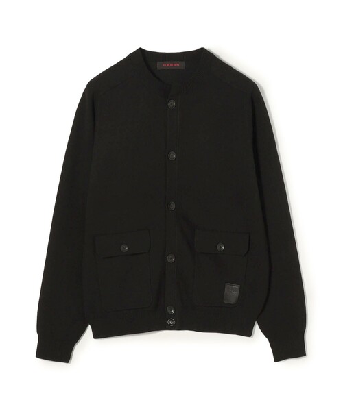 caban（キャバン）の「コットンカシミヤ フラップポケットニットブルゾン（カーディガン/ボレロ・メンズ・ライトベージュ/ブラック/ボルドー/イエロー・L/M/S）」の2枚目の写真