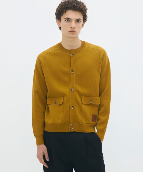 caban（キャバン）の「コットンカシミヤ フラップポケットニットブルゾン（カーディガン/ボレロ・メンズ・ライトベージュ/ブラック/ボルドー/イエロー・L/M/S）」の6枚目の写真
