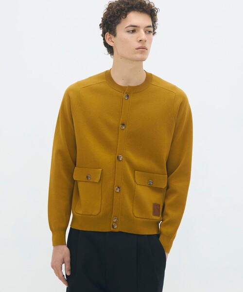 caban（キャバン）の「コットンカシミヤ フラップポケットニットブルゾン（カーディガン/ボレロ・メンズ・ライトベージュ/ブラック/ボルドー/イエロー・L/M/S）」の7枚目の写真