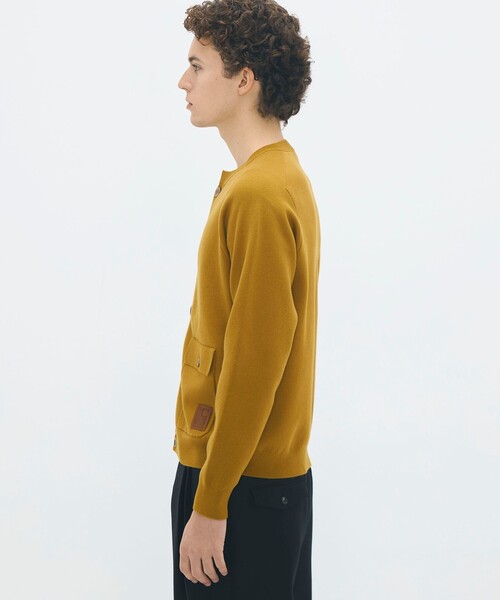 caban（キャバン）の「コットンカシミヤ フラップポケットニットブルゾン（カーディガン/ボレロ・メンズ・ライトベージュ/ブラック/ボルドー/イエロー・L/M/S）」の8枚目の写真