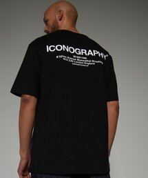 ICONOGRAPHY（アイコノグラフィー）の「ロンドンアドレスボリュームプリントBK（Tシャツ/カットソー）」