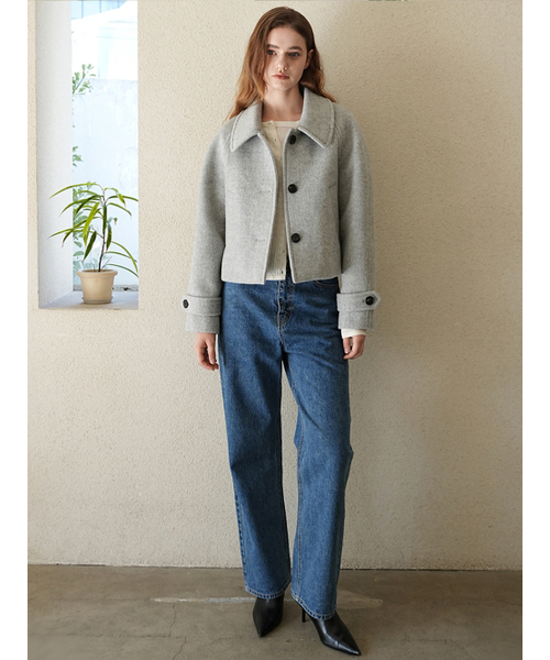 PAUL&ALICE(ポール&アリス)の「Raglan short wool coat / brown(チェスターコート・レディース・ブラウン・FREE)」の5枚目の写真