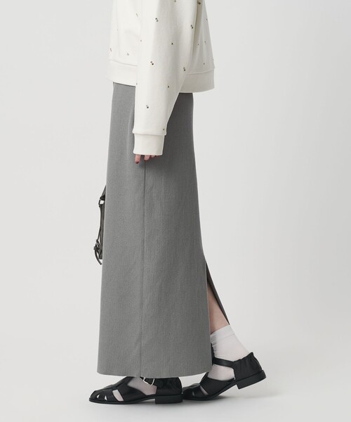BEAUTY&YOUTH UNITED ARROWS（ビューティーアンドユースユナイテッドアローズ）の「【WEB限定 Wardrobe DAILY MINIMAL】ポリエステルコットン リブニットタイトスカート ウォッシャブル（スカート・レディース・ブラック/ダークブラウン/ダークグレー・M/S）」の2枚目の写真