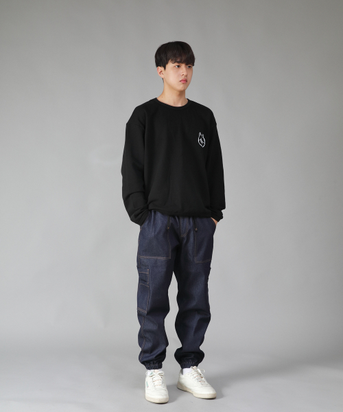 SAINTCREW（セントクルー）の「ツーレイヤーワイドカーゴジョガーパンツ W2-308J インディゴデニム（デニムパンツ・メンズ・その他・MEDIUM/LARGE/X-LARGE）」の8枚目の写真