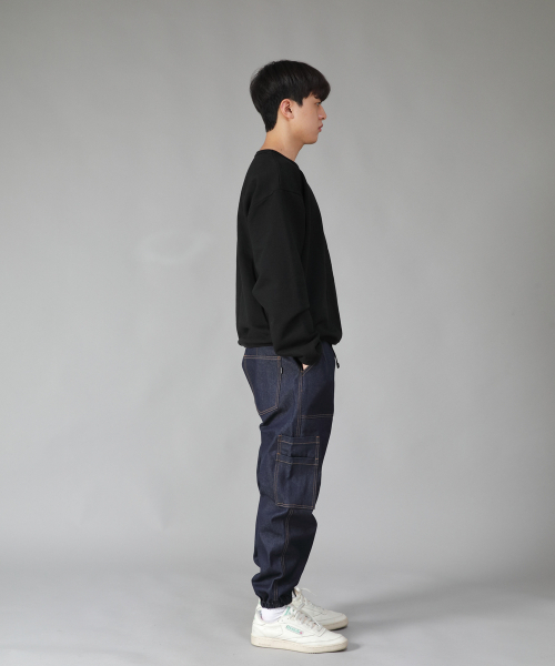 SAINTCREW（セントクルー）の「ツーレイヤーワイドカーゴジョガーパンツ W2-308J インディゴデニム（デニムパンツ・メンズ・その他・MEDIUM/LARGE/X-LARGE）」の9枚目の写真