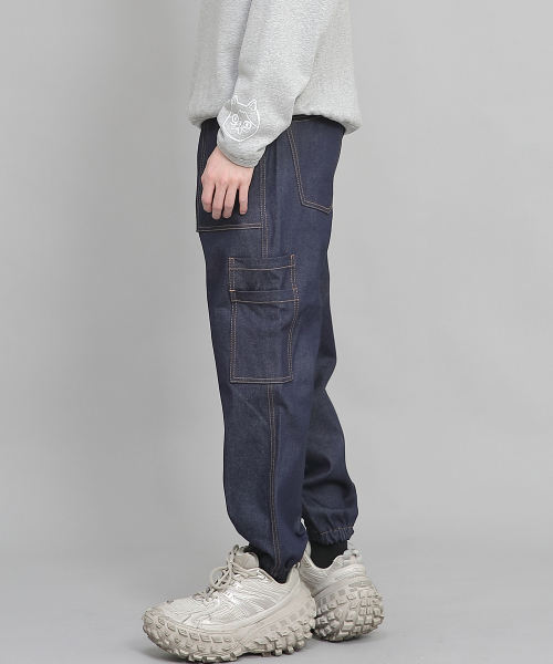 SAINTCREW（セントクルー）の「ツーレイヤーワイドカーゴジョガーパンツ W2-308J インディゴデニム（デニムパンツ・メンズ・その他・MEDIUM/LARGE/X-LARGE）」の2枚目の写真