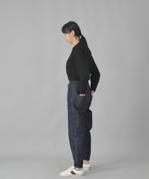 SAINTCREW（セントクルー）の「ツーレイヤーワイドカーゴジョガーパンツ W2-308J インディゴデニム（デニムパンツ・メンズ・その他・MEDIUM/LARGE/X-LARGE）」の3枚目の写真