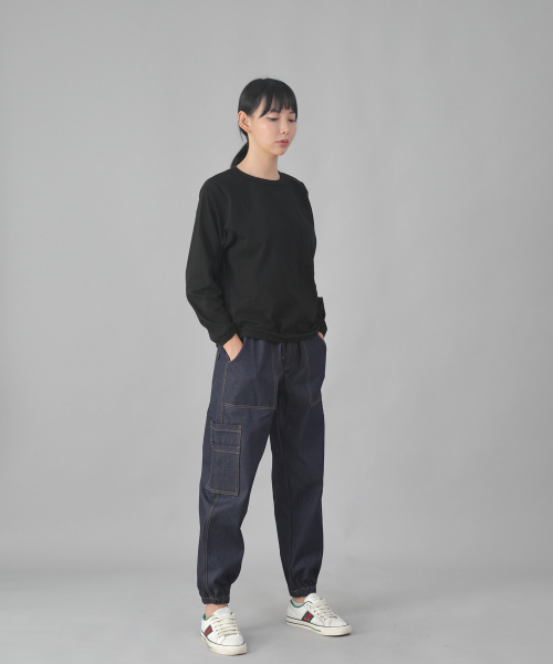 SAINTCREW（セントクルー）の「ツーレイヤーワイドカーゴジョガーパンツ W2-308J インディゴデニム（デニムパンツ・メンズ・その他・MEDIUM/LARGE/X-LARGE）」の4枚目の写真