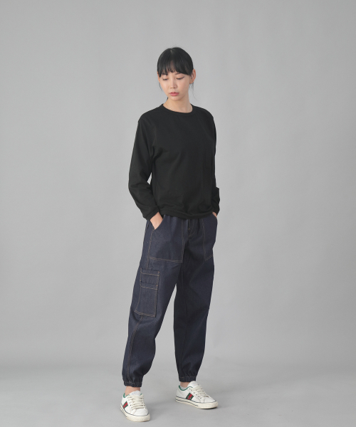 SAINTCREW（セントクルー）の「ツーレイヤーワイドカーゴジョガーパンツ W2-308J インディゴデニム（デニムパンツ・メンズ・その他・MEDIUM/LARGE/X-LARGE）」の5枚目の写真