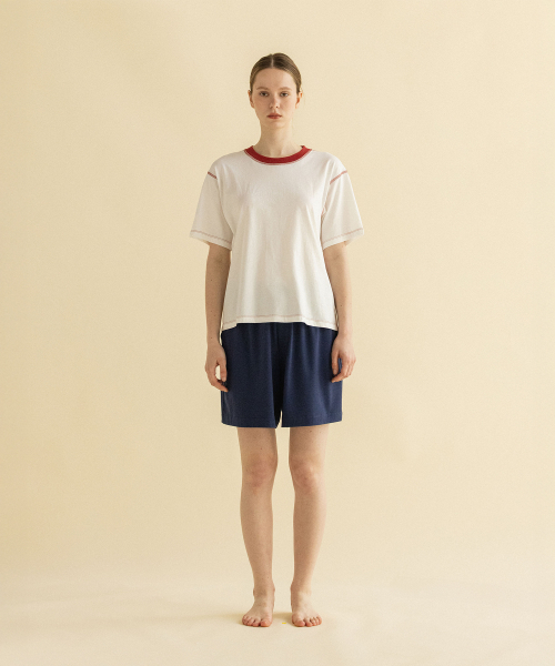 2DREAMERS(2ドリーマーズ)の「Red Stitch Cotton T-Shirt(Tシャツ/カットソー・レディース・その他・S/M/M/L/L/XL)」の2枚目の写真