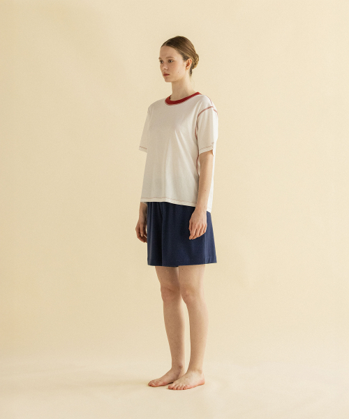 2DREAMERS(2ドリーマーズ)の「Red Stitch Cotton T-Shirt(Tシャツ/カットソー・レディース・その他・S/M/M/L/L/XL)」の3枚目の写真