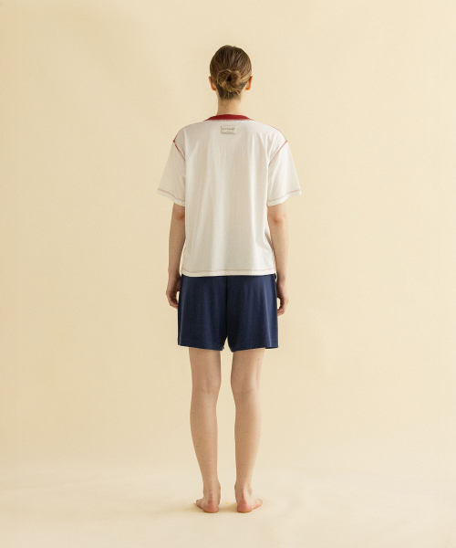 2DREAMERS(2ドリーマーズ)の「Red Stitch Cotton T-Shirt(Tシャツ/カットソー・レディース・その他・S/M/M/L/L/XL)」の4枚目の写真