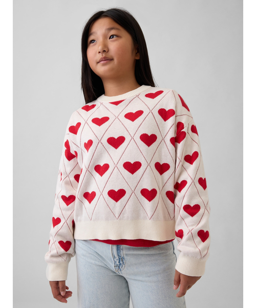 セール】リラックスフィット グラフィック クルーネックセーター