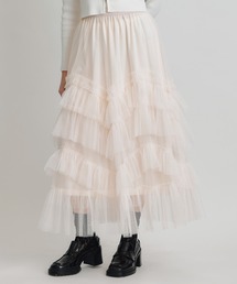 REDYAZEL | ギャザーチュールティアードロングスカート(スカート)