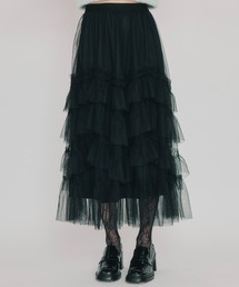 REDYAZEL | ギャザーチュールティアードロングスカート(スカート)