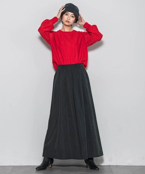 MAYSON GREY(メイソングレイ)の「ミニスパンコールクルーネックニット≪手洗い可能≫(ニット/セーター・レディース・オフホワイト/ライトグレー/レッド/ブラック・M)」の17枚目の写真