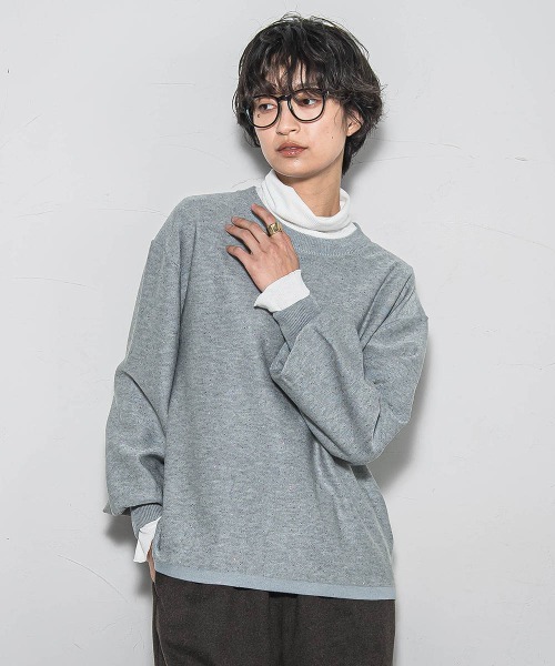 MAYSON GREY(メイソングレイ)の「ミニスパンコールクルーネックニット≪手洗い可能≫(ニット/セーター・レディース・オフホワイト/ライトグレー/レッド/ブラック・M)」の19枚目の写真