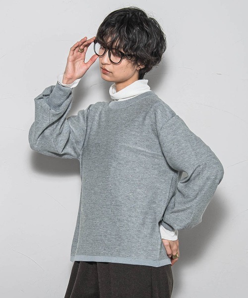 MAYSON GREY(メイソングレイ)の「ミニスパンコールクルーネックニット≪手洗い可能≫(ニット/セーター・レディース・オフホワイト/ライトグレー/レッド/ブラック・M)」の20枚目の写真