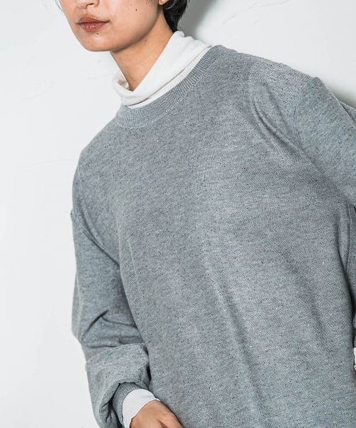 MAYSON GREY(メイソングレイ)の「ミニスパンコールクルーネックニット≪手洗い可能≫(ニット/セーター・レディース・オフホワイト/ライトグレー/レッド/ブラック・M)」の22枚目の写真
