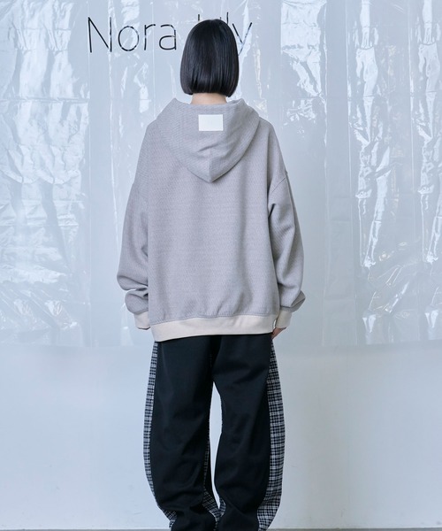 Nora Lily（ノラリリー）の「【Nora Lily】Switching Wide Leg Barrel Pants（スラックス・メンズ・ベージュ/グレー/ブラック・FREE）」の9枚目の写真